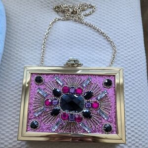 Fuchsia pink Aldo Absolut clutch purse